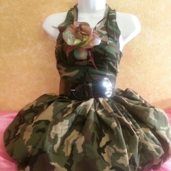 CUSTOM ORDER Sexy Cool Camouflage Tutu Dress Set - Picture 3 of 8